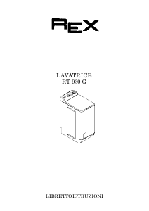 Manuale Rex RT930G Lavatrice