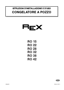 Manuale Rex RO42 Congelatore