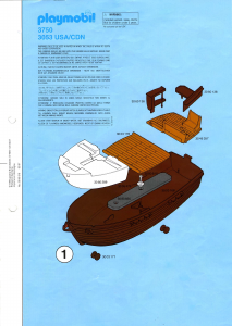 Bruksanvisning Playmobil set 3750 Pirates Piratskepp
