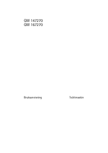 Bruksanvisning Husqvarna-Electrolux QW167270 Tvättmaskin