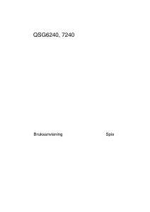 Bruksanvisning Husqvarna-Electrolux QSG6240W Spis