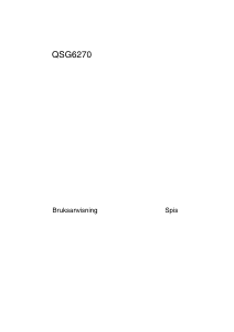 Bruksanvisning Husqvarna-Electrolux QSG6270W Spis
