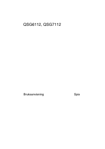 Bruksanvisning Husqvarna-Electrolux QSG7112W Spis