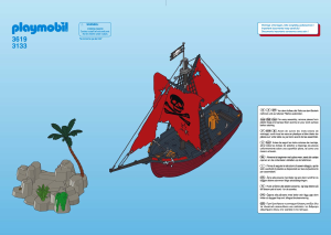 Handleiding Playmobil set 3133 Pirates Rood piratenschip