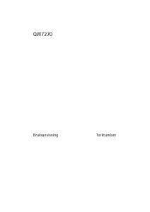 Bruksanvisning Husqvarna-Electrolux QW7270 Torktumlare