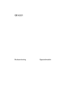 Bruksanvisning Husqvarna-Electrolux QB6321X Oppvaskmaskin