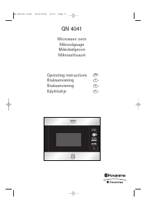Bruksanvisning Husqvarna-Electrolux QN4041X Mikrovågsugn