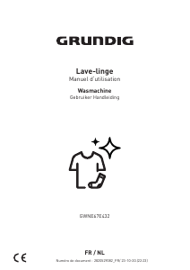 Mode d’emploi Grundig GWNE 67E432 Lave-linge