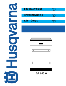 Bruksanvisning Husqvarna QB965W Oppvaskmaskin