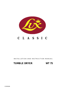 Manual Lux WT 75 Classic Dryer