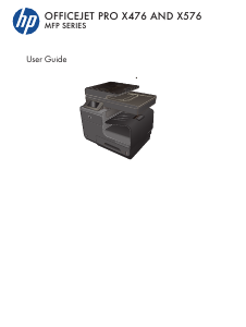 Mode d’emploi HP OfficeJet Pro X476DW Imprimante multifonction
