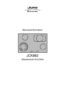 Bedienungsanleitung Juno-Electrolux JCK882 Kochfeld
