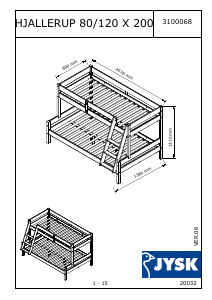 Manual JYSK Hjallerup Bunk Bed