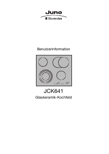 Bedienungsanleitung Juno-Electrolux JCK641E Kochfeld