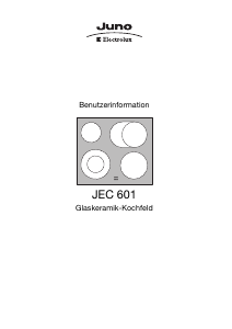 Bedienungsanleitung Juno-Electrolux JEC601A Kochfeld