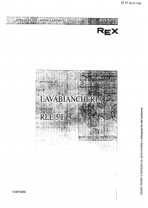 Manuale Rex RLE5F Lavatrice