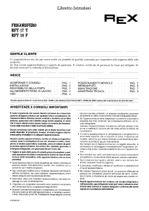 Manuale Rex RFT17T Frigorifero