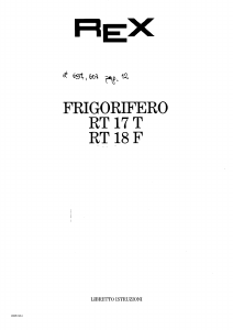 Manuale Rex RT17T Frigorifero