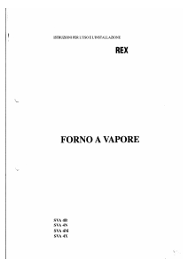 Manuale Rex SVA4M Forno