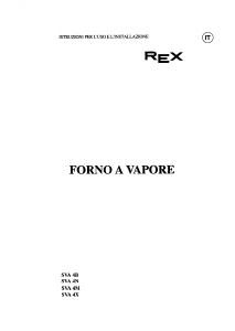 Manuale Rex SVA4X Forno