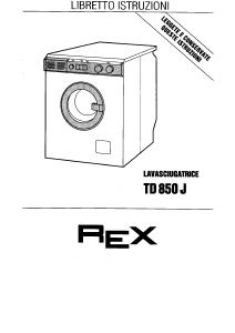 Manuale Rex TD850J Asciugatrice