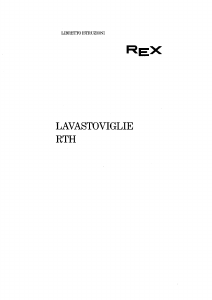 Manuale Rex RTH Lavastoviglie