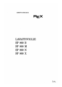 Manuale Rex SP860N Lavastoviglie