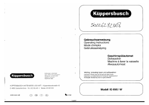 Bedienungsanleitung Küppersbusch IG 658.1W Geschirrspüler