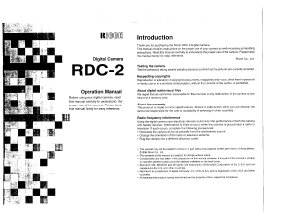 Handleiding Ricoh RDC-2 Digitale camera