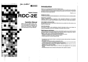Handleiding Ricoh RDC-2E Digitale camera
