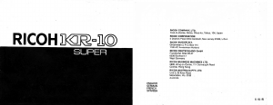 Manual de uso Ricoh KR-10 Super Cámara
