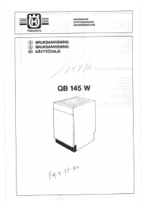 Bruksanvisning Husqvarna QB145 Oppvaskmaskin