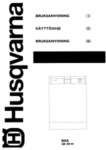 Bruksanvisning Husqvarna QB398W Oppvaskmaskin