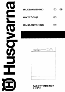 Bruksanvisning Husqvarna QB427W Diskmaskin