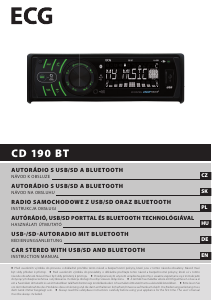 Handleiding ECG CD 190 BT Autoradio