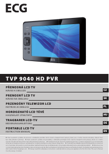Használati útmutató ECG TVP 9040 HD PVR LCD-televízió