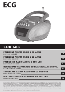 Használati útmutató ECG CDR 688 Sztereóberendezés