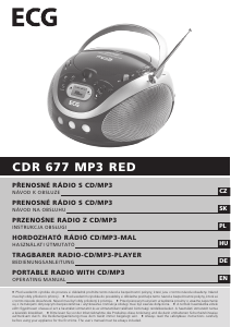 Használati útmutató ECG CDR 677 MP3 RED Sztereóberendezés