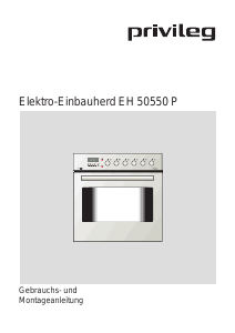 Bedienungsanleitung Privileg EH50550 P Herd