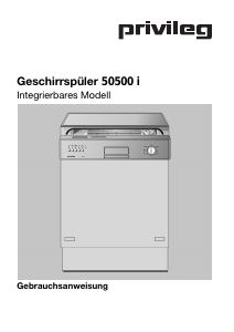 Bedienungsanleitung Privileg 50500 i Geschirrspüler