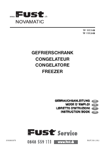 Manuale Fust Novamatic TF117.1-IB Congelatore