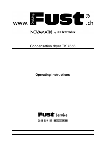 Manual Fust Novamatic TK7656 Dryer