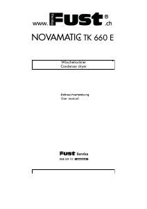 Bedienungsanleitung Fust Novamatic TK660E Trockner