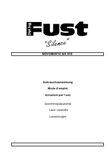Bedienungsanleitung Fust Novamatic GS910 Silence Geschirrspüler