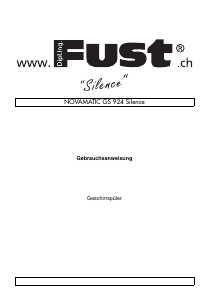 Bedienungsanleitung Fust Novamatic GS924 Silence Geschirrspüler