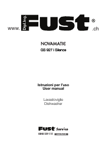 Bruksanvisning Fust Novamatic GS927i Silence Diskmaskin