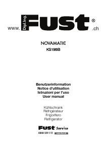 Manuale Fust Novamatic KS196-IB Frigorifero
