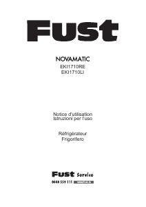 Manuale Fust Novamatic EKI1710RE Frigorifero