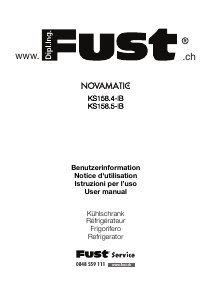 Mode d’emploi Fust Novamatic KS158.5-IB Réfrigérateur