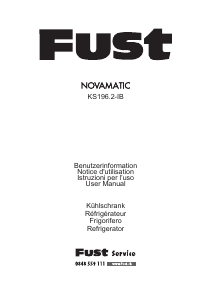 Bruksanvisning Fust Novamatic KS196.2-IB Kylskåp